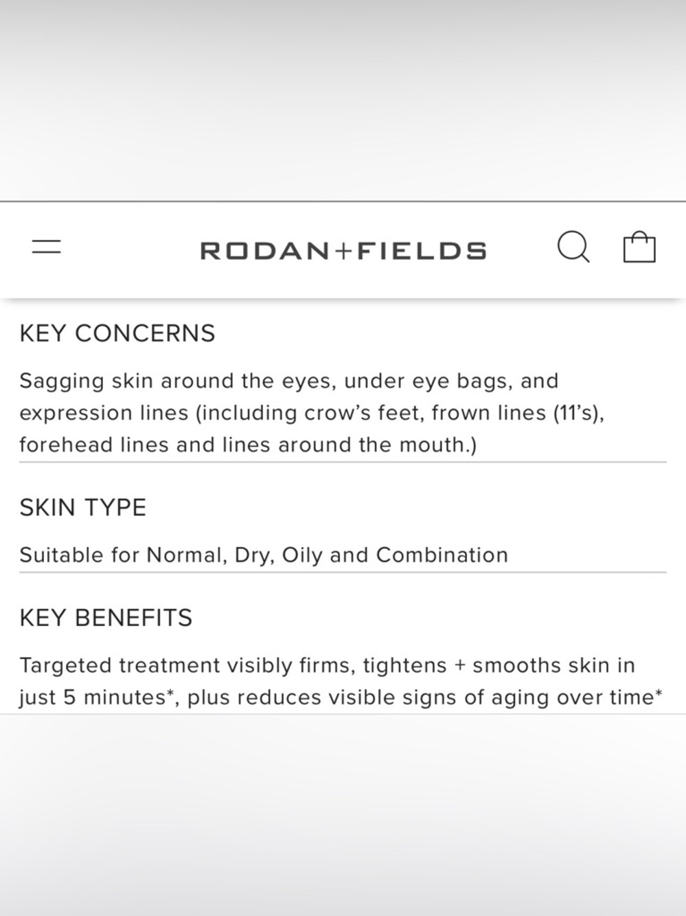 NWT Rodan + Fields R+F Instant Targeted Firming Gel 10 mL - Picture 5 of 17